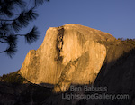 Half Dome Sunset. Yosemite, California. Half Dome lights up in a brillant yellow glow during sunset in Yosemite. � Ben Babusis, Lightscape Gallery.